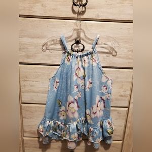 Women cold shoulder floral summer top